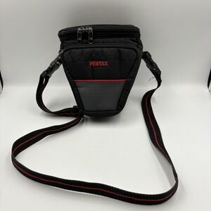 Pentax Black Nylon Camera Shoulder Holster Bag Belt Loop Padded Strap Case DSLR